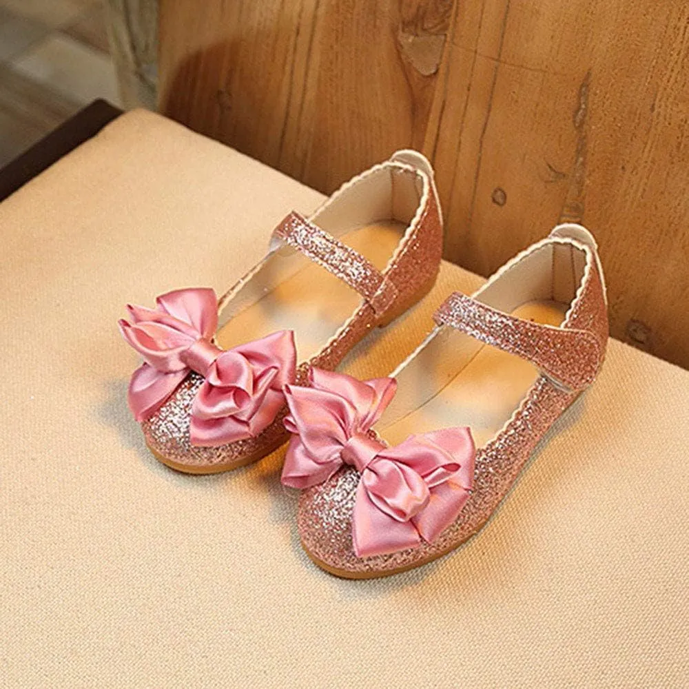 Baby Shoes Boys Girls Infant Sneakers Bowknot Fashion Dance Single Shoes Children Princess Girl Non-SIip Tennis Shoes