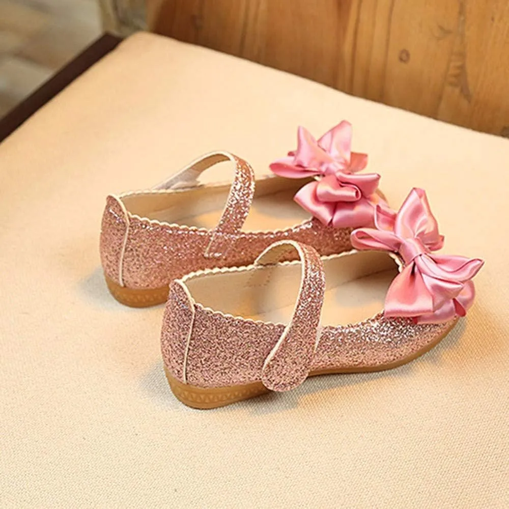 Baby Shoes Boys Girls Infant Sneakers Bowknot Fashion Dance Single Shoes Children Princess Girl Non-SIip Tennis Shoes