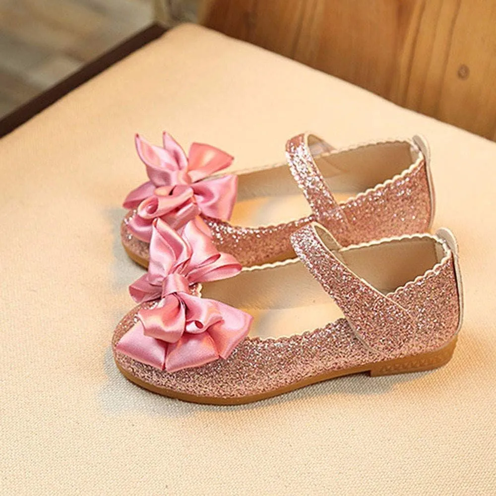 Baby Shoes Boys Girls Infant Sneakers Bowknot Fashion Dance Single Shoes Children Princess Girl Non-SIip Tennis Shoes