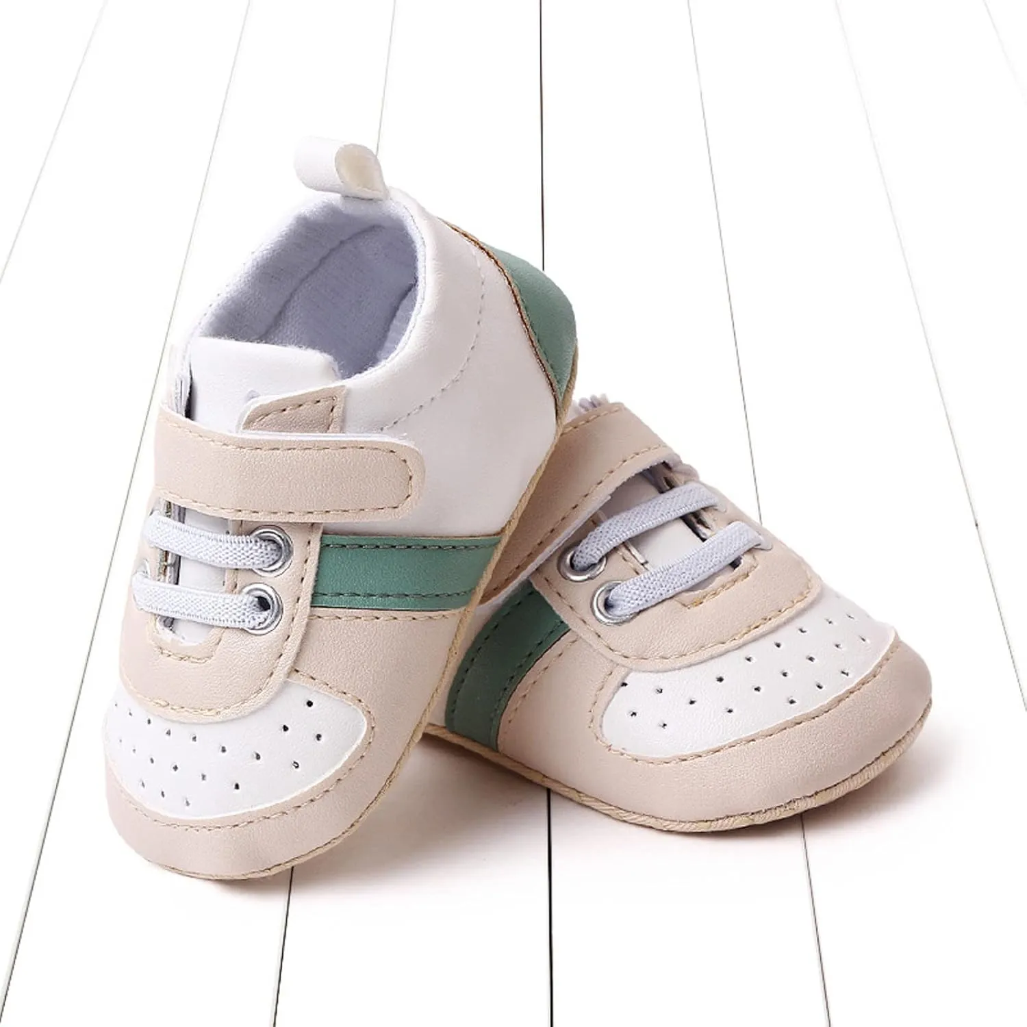 Baby Shoes Boys Girls Infant Sneakers Non-Slip Rubber Sole Toddler Crib Shoes Unisex High Canvas First Walkers