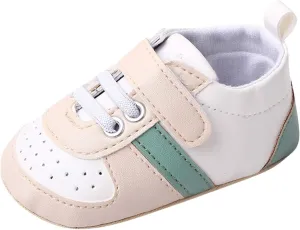 Baby Shoes Boys Girls Infant Sneakers Non-Slip Rubber Sole Toddler Crib Shoes Unisex High Canvas First Walkers