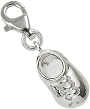 Baby Shoes Charm With Lobster Claw Clasp, Charms for Bracelets and Necklaces