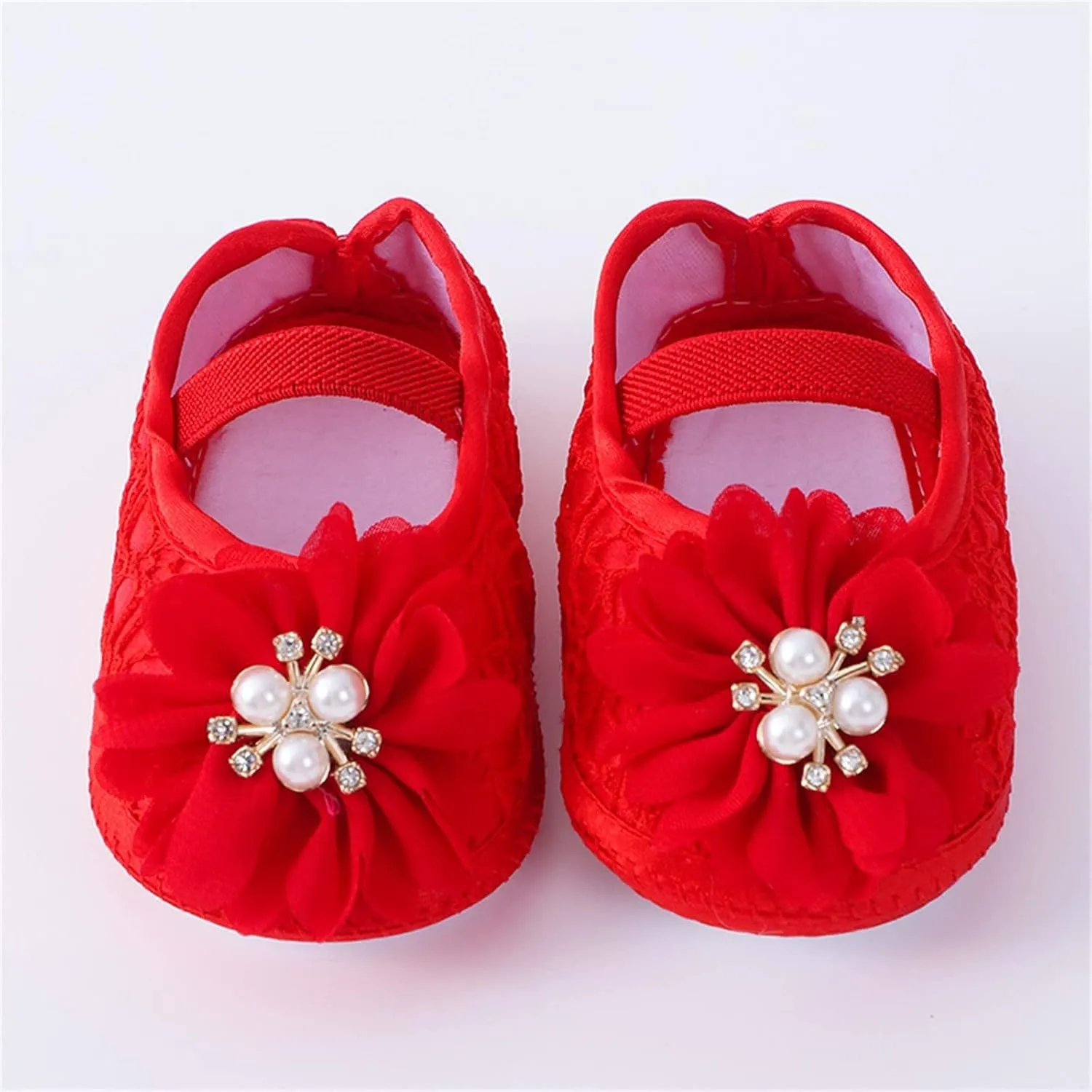 Baby Shoes Fashion Soft Sole Toddler Shoes Pearl Dress Flower Princess Shoes Toddler Shoes Baby Wear