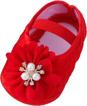 Baby Shoes Fashion Soft Sole Toddler Shoes Pearl Dress Flower Princess Shoes Toddler Shoes Baby Wear