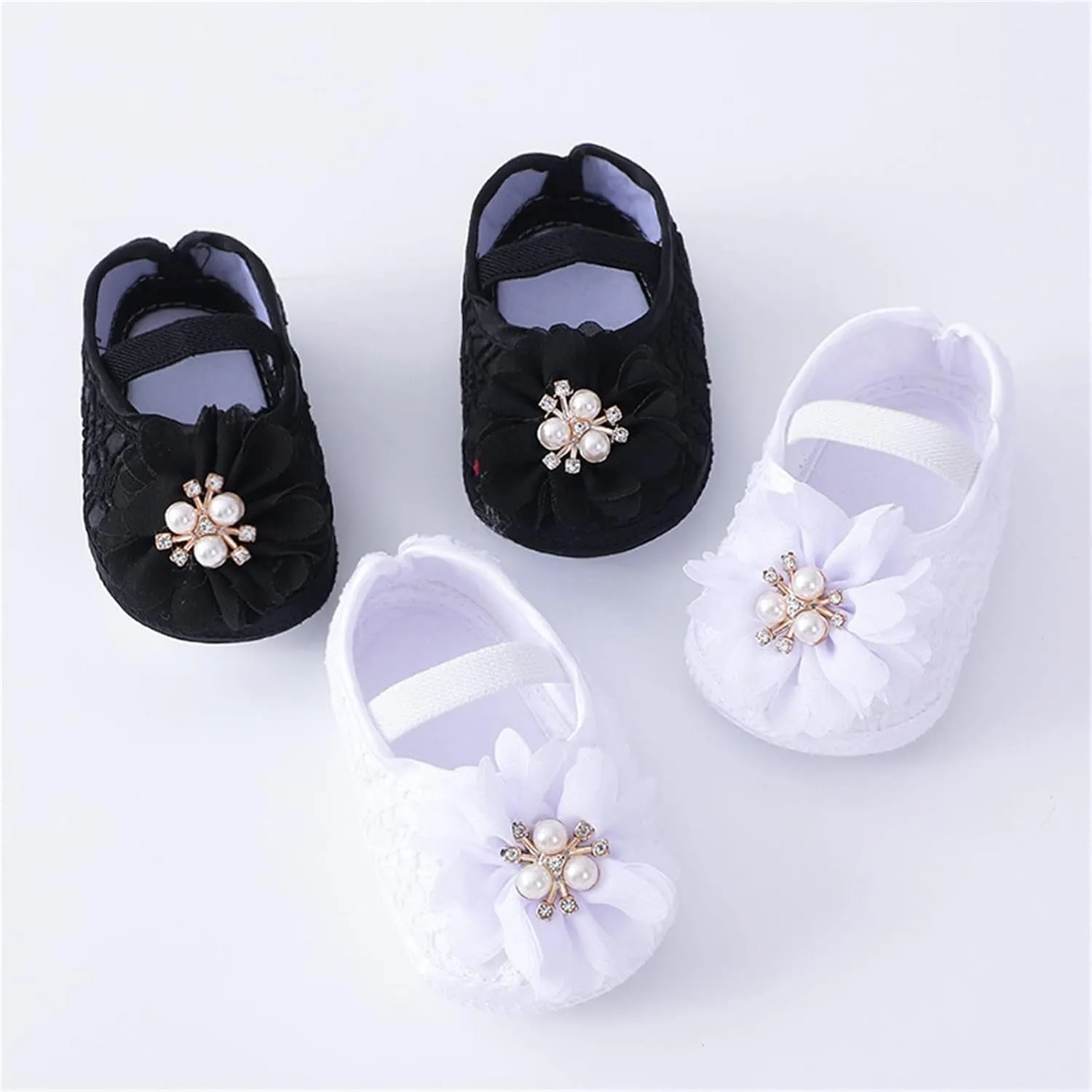 Baby Shoes Fashion Soft Sole Toddler Shoes Pearl Dress Flower Princess Shoes Toddler Shoes Baby Wear