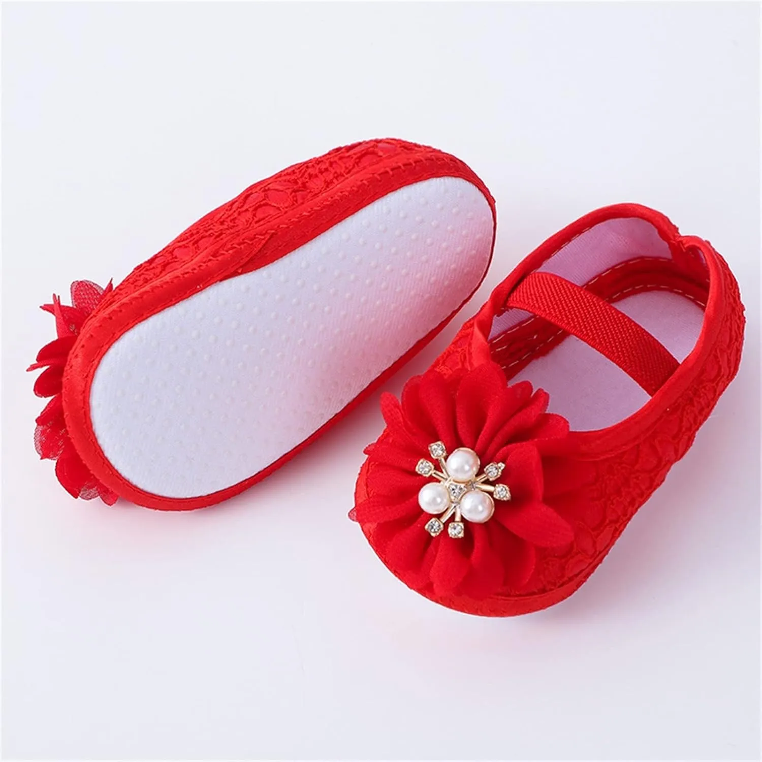 Baby Shoes Fashion Soft Sole Toddler Shoes Pearl Dress Flower Princess Shoes Toddler Shoes Baby Wear