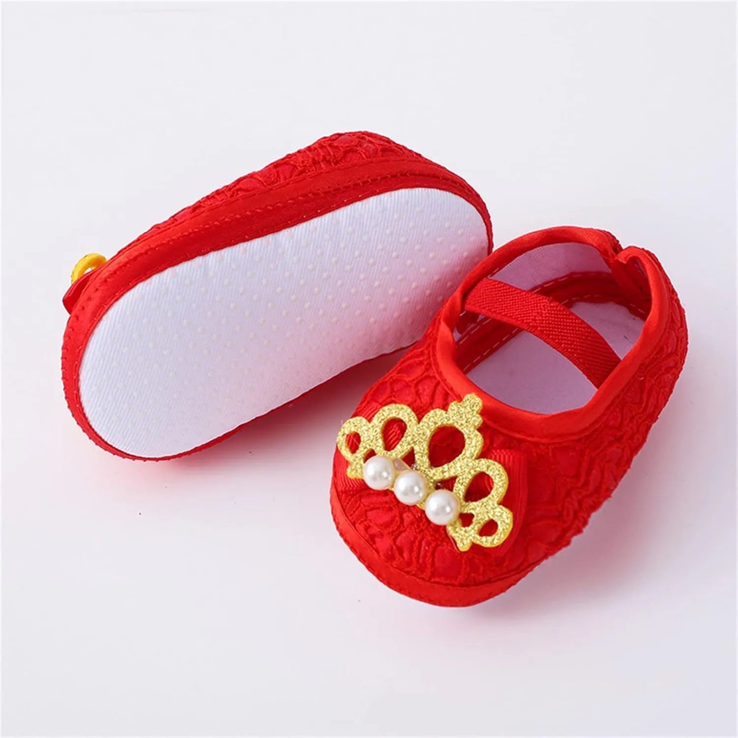 Baby Shoes Fashion Soft Sole Toddler Shoes Pearl Dress Flower Princess Shoes Toddler Shoes Kids Furry Slippers