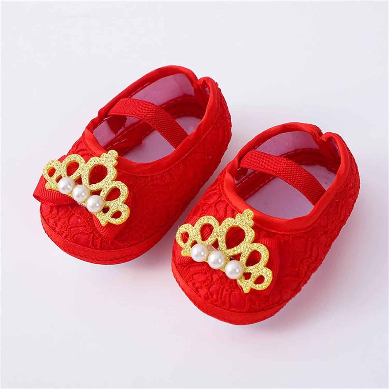 Baby Shoes Fashion Soft Sole Toddler Shoes Pearl Dress Flower Princess Shoes Toddler Shoes Kids Furry Slippers