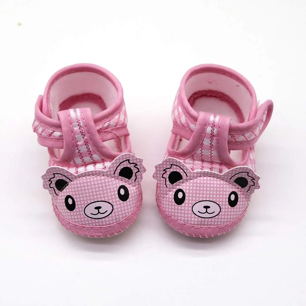 Baby Shoes Newborn Baby Girls Cartoon Prewalker Soft Sole Sandals Single Shoes House Shoes