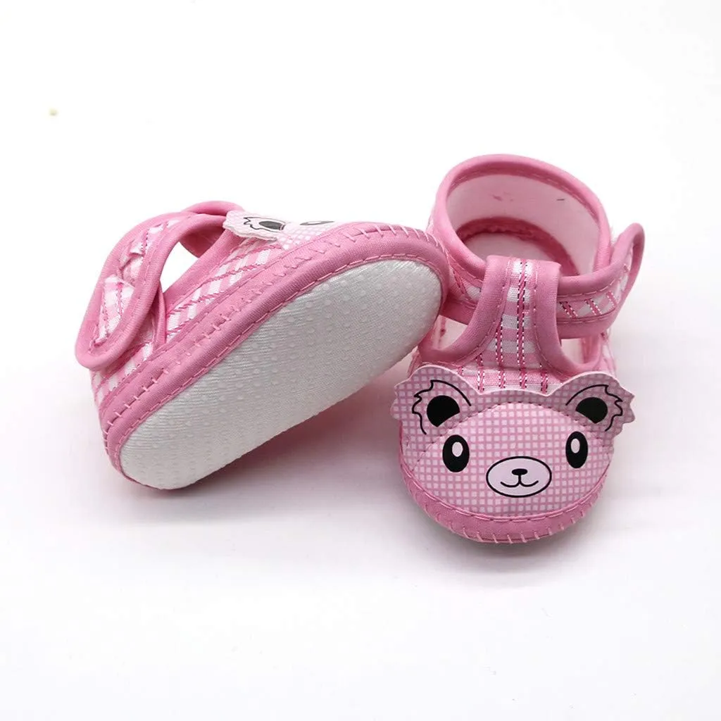 Baby Shoes Newborn Baby Girls Cartoon Prewalker Soft Sole Sandals Single Shoes House Shoes