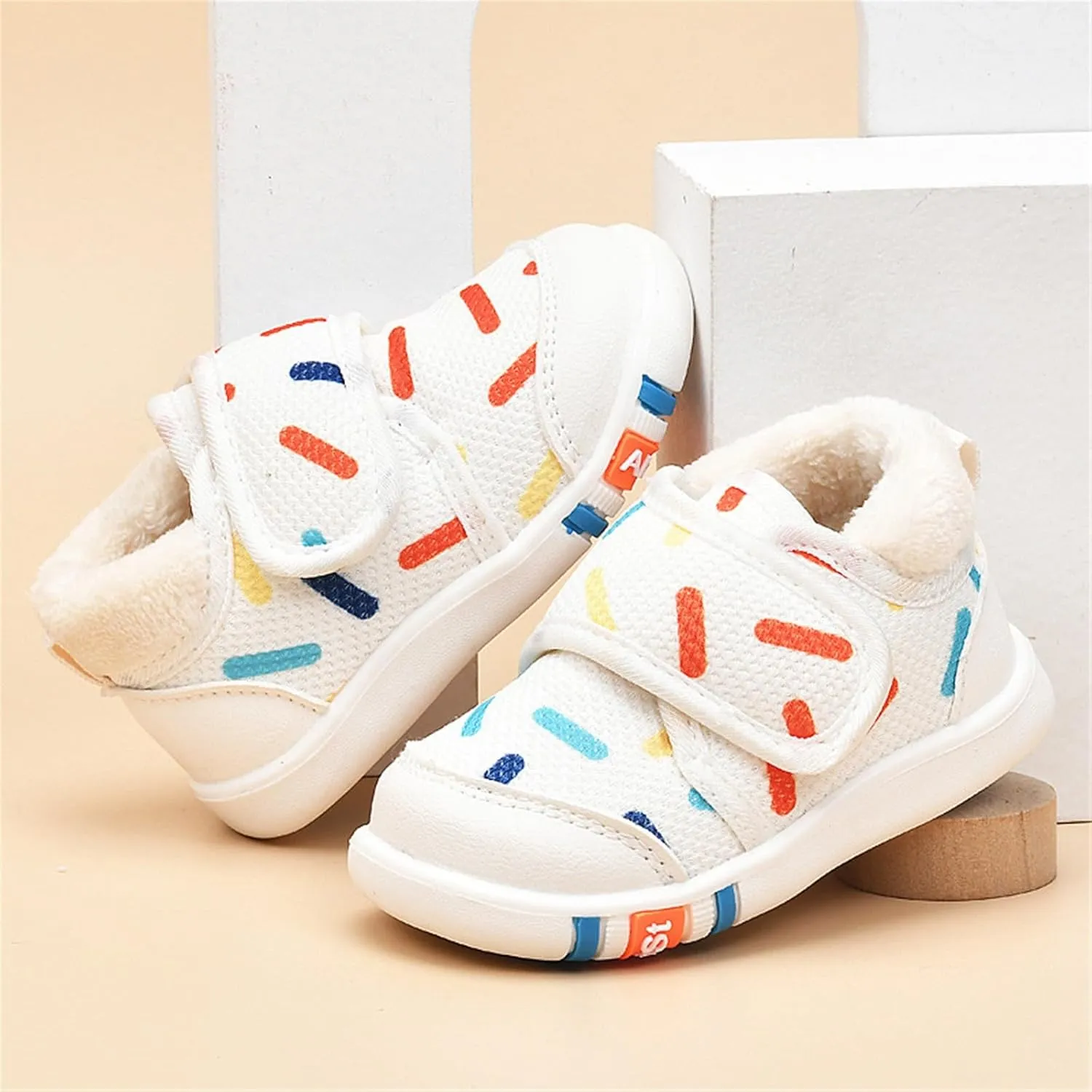 Baby Sneakers Boys and Girls Autumn and Winter Cartoon Print Soft Bottom Toddler Shoes Non Slip Soft Boy Shoes Size 9