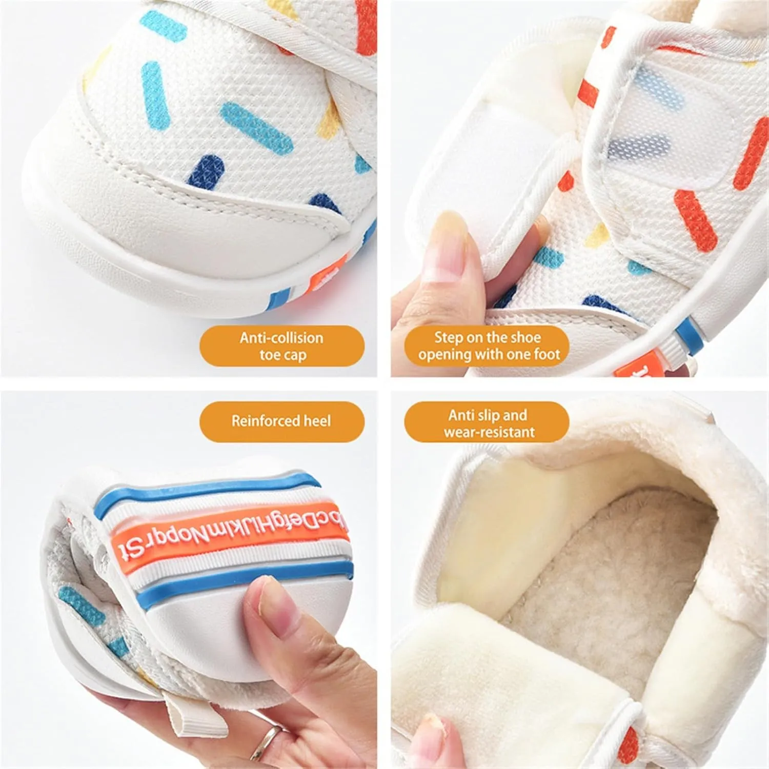 Baby Sneakers Boys and Girls Autumn and Winter Cartoon Print Soft Bottom Toddler Shoes Non Slip Soft Boy Shoes Size 9