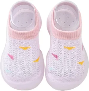 Baby Sock Shoes Infant Boys Girls Socks Shoes Toddler Fleece Warm Floor Socks Non Slip Prewalker Shoes White Shoes B