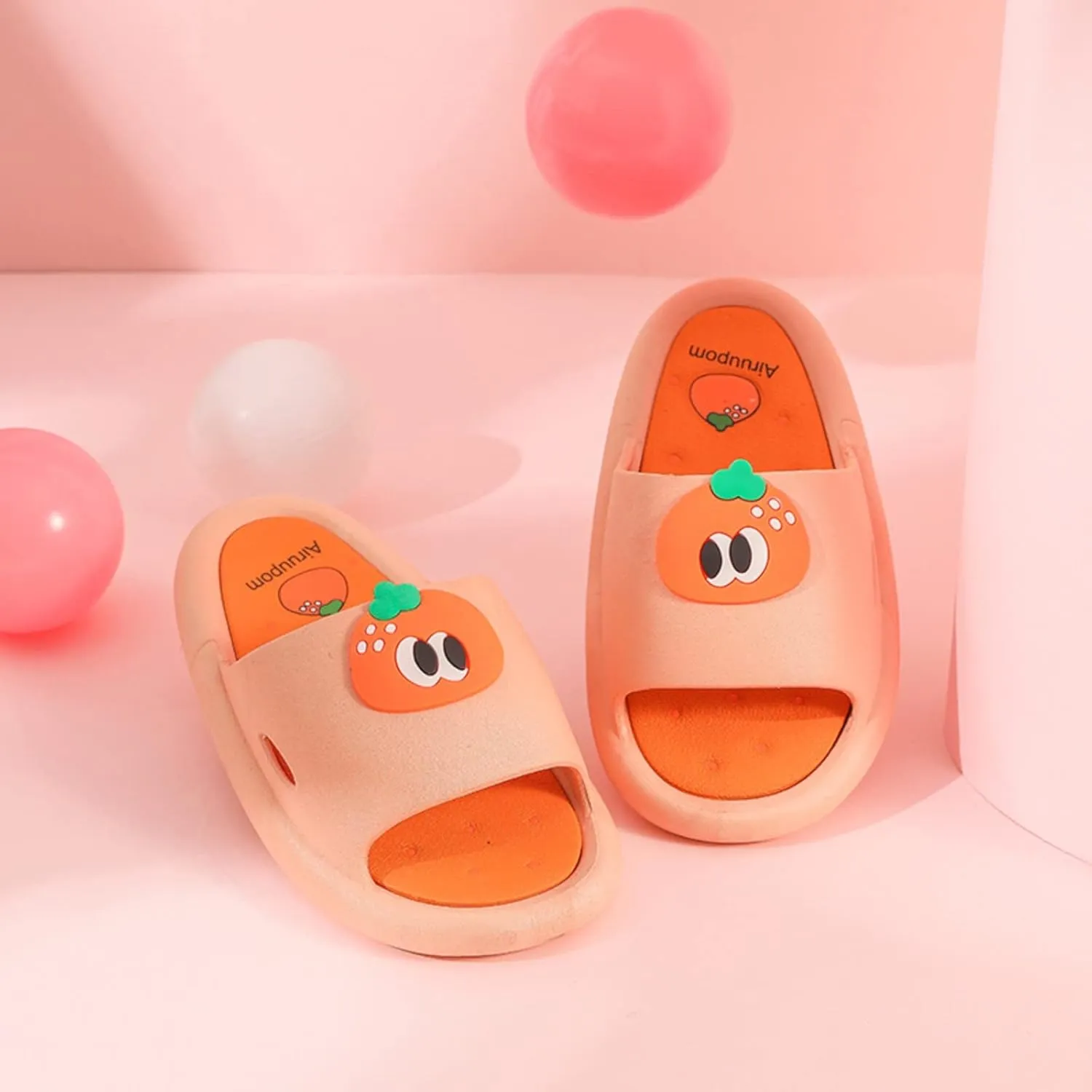 Baby Soft Sole Shoes New Children Sandals And Slippers Soft Sole EVA Middle Cushion Cute Fruit Indoor And