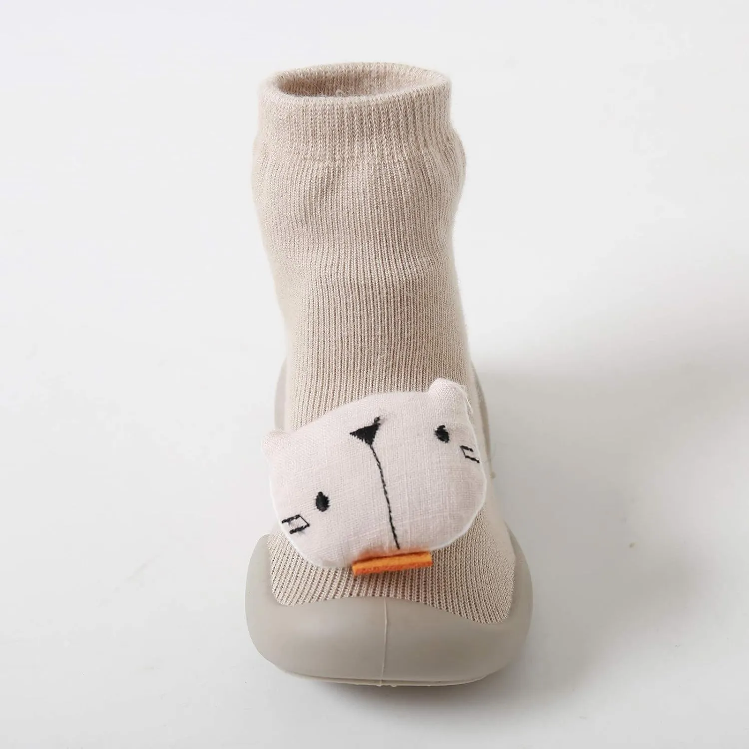 Baby Soft Toddler Rubber Shoes Sole Stocking Slipper Boys Knit Girls Kids Socks Baby Care Plush Animal Slippers
