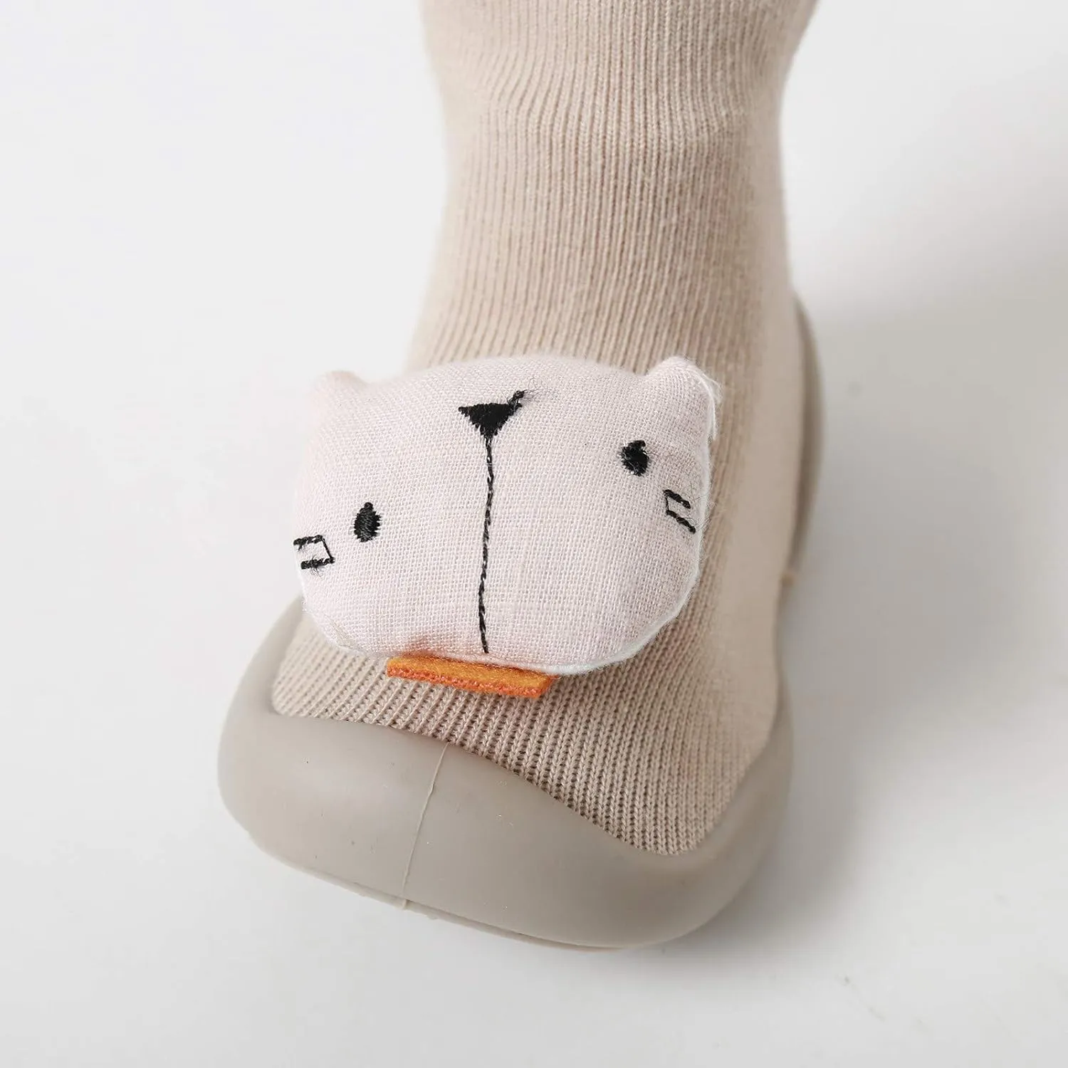 Baby Soft Toddler Rubber Shoes Sole Stocking Slipper Boys Knit Girls Kids Socks Baby Care Plush Animal Slippers