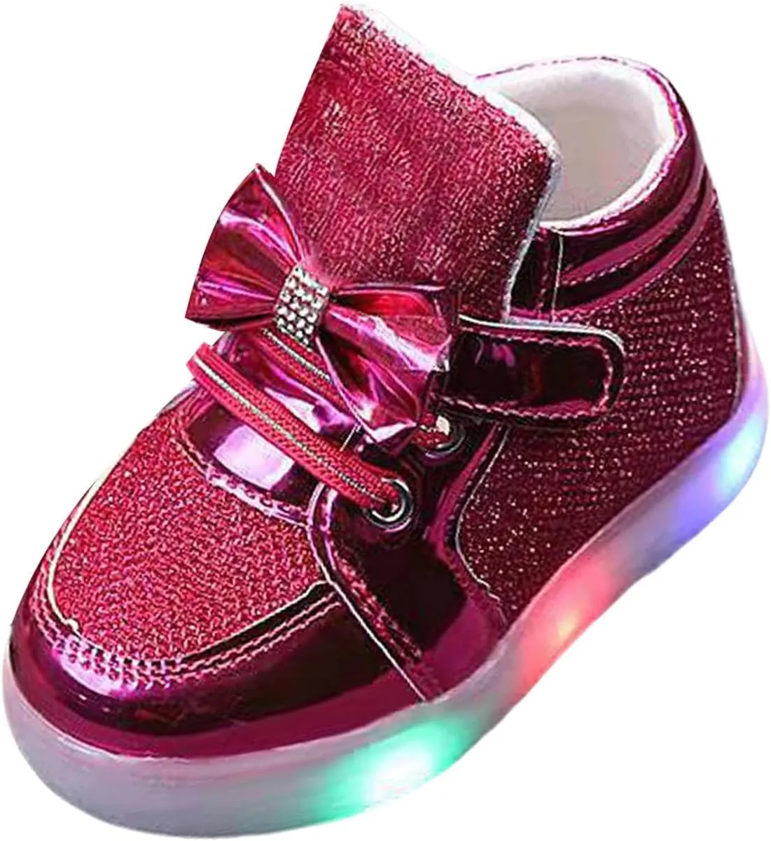 Baby Toddler Boys Girl Led Light Up Casual Shoes 17 Years Kids artoon Rabbit Luminous Bow Sport Shoes Sneakers