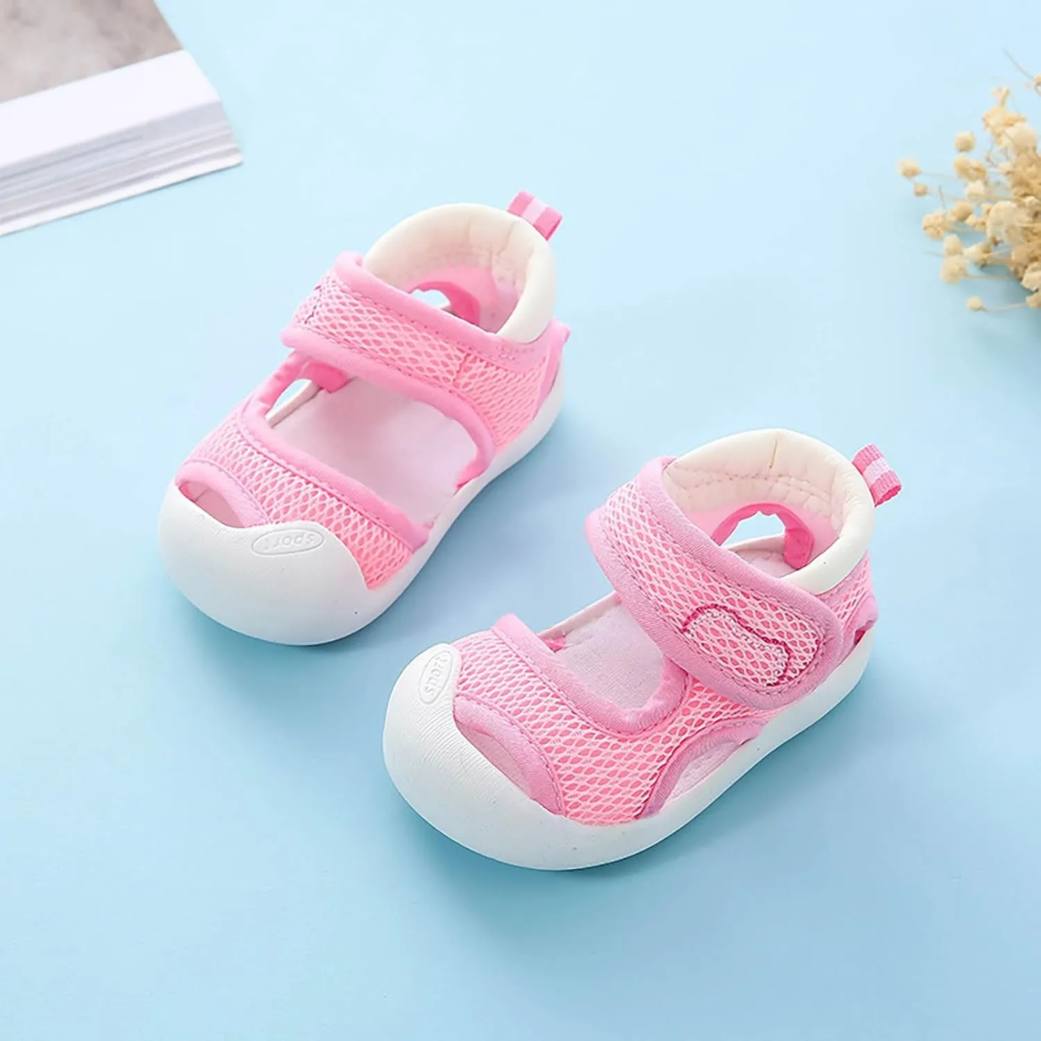 Baby Walking Mesh Shoes Anti Kick Breathable Wear Infant Sneakers Non-Slip Soft Sole Cloud Outdoor Indoor Shoes