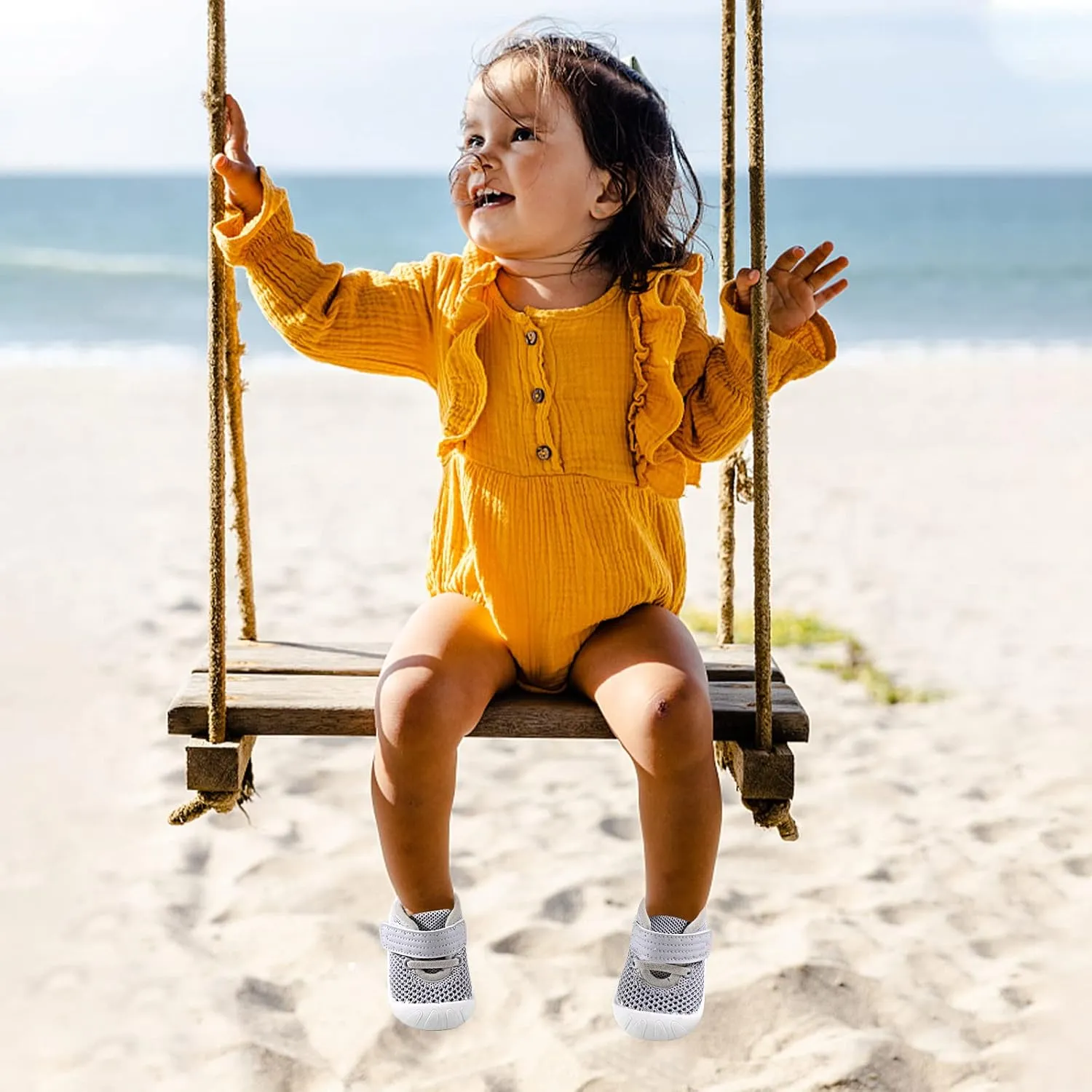 Baby Walking Shoes Toddler Girl Boy Soft Sole Breathable Mesh Slip on Summer Wide Shoes Infant Flexible Lightweight Non-Slip Safer Causal Tennis Shoes Toddler First Walkers Shoes Rubber Soles Outdoor