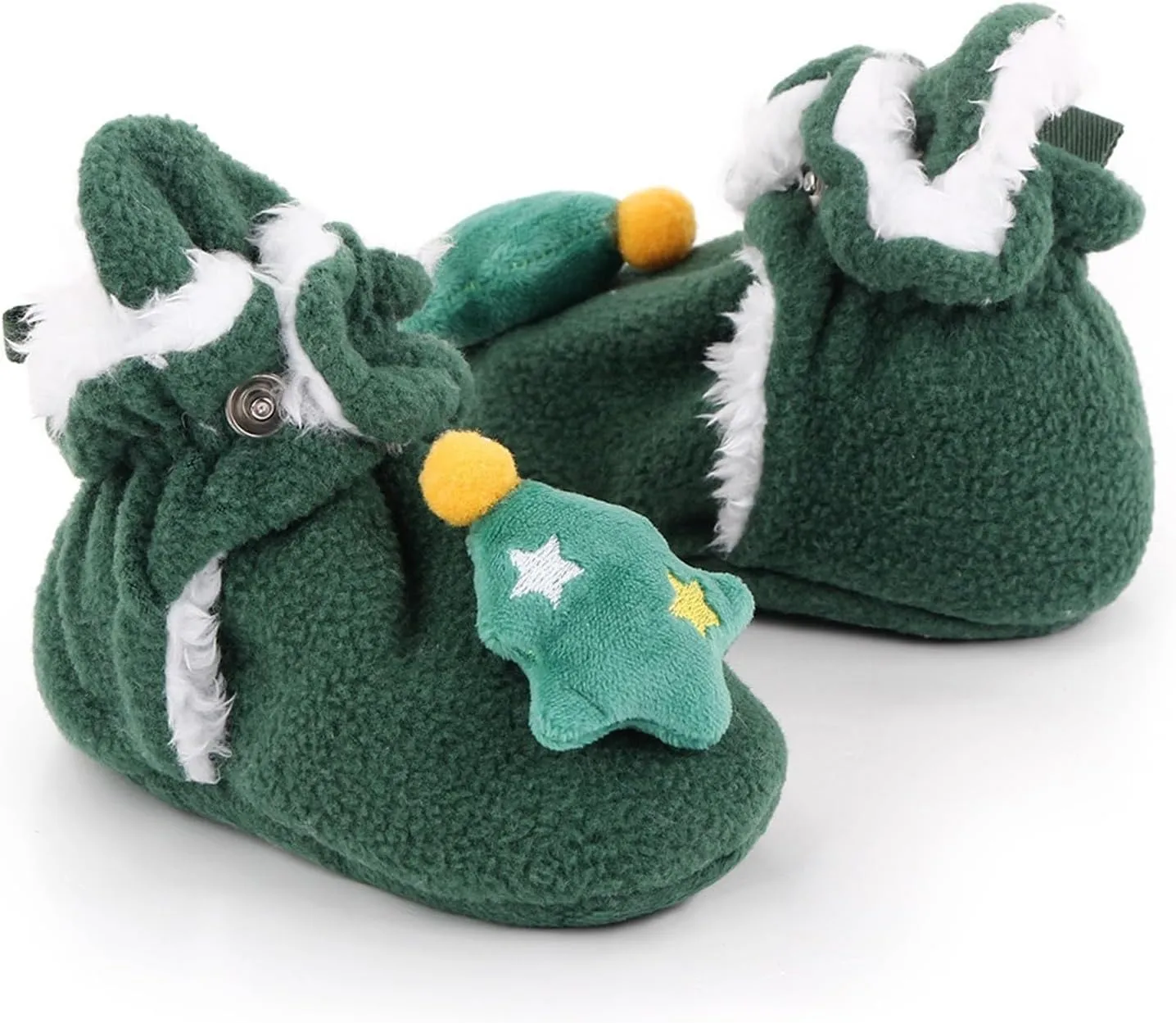 Baby Winter Shoes Infant Christmas Booties Soft Baby Santa Winter Warm Slippers Fur Lined Snow Boots Kids Shoes