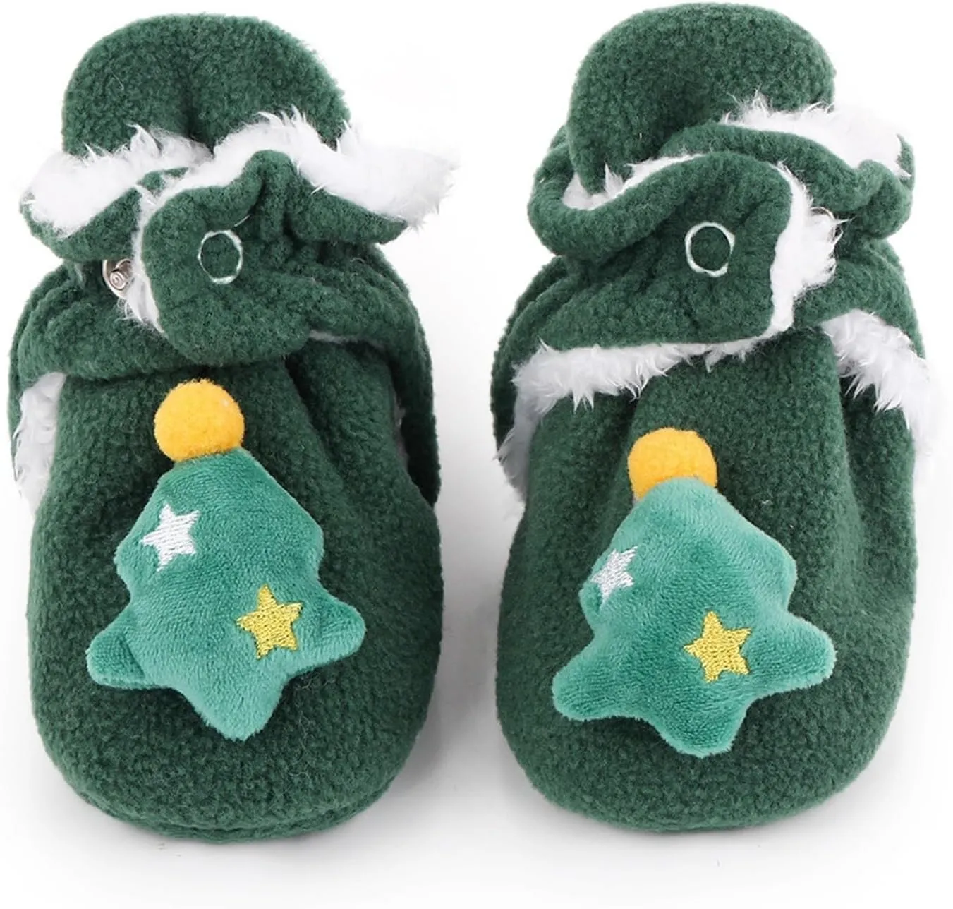 Baby Winter Shoes Infant Christmas Booties Soft Baby Santa Winter Warm Slippers Fur Lined Snow Boots Kids Shoes