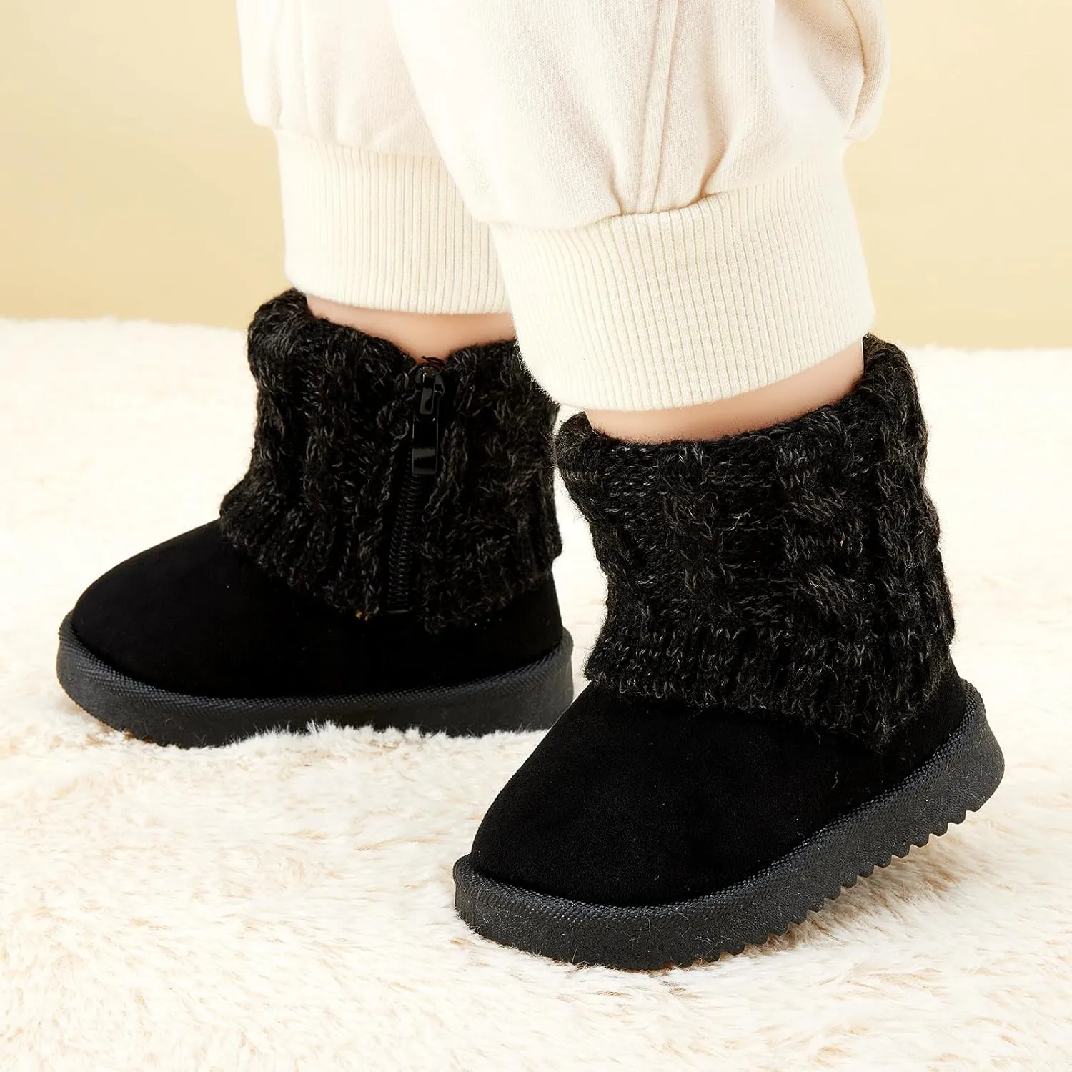 BMCiTYBM Baby Snow Boots Infant Boy Girl Winter Boots Nonslip Lightweight Outdoor Warm Shoes for Cold Weather 6 9 12 18 24 Months(Infant/Toddler)