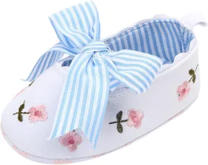 Boy Slip on Soft Shoes Floral Sandals Girls Shoes Bow Non-Slip First Baby Walking Soft Baby Size 2 Boys Shoes