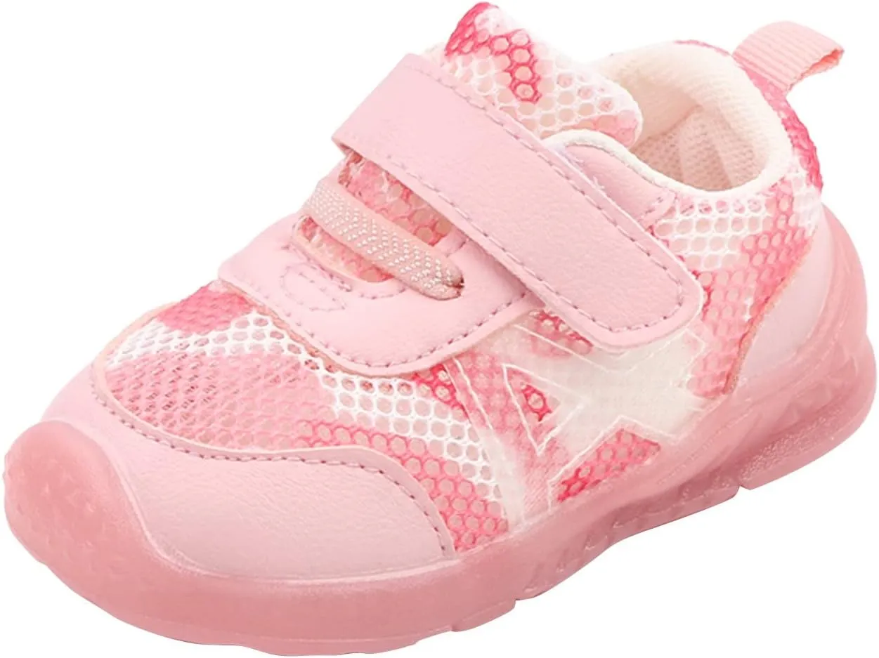 Boys Baby Ride Sneaker Boys and Girls Children Breathable Hook Loop Non Slip Soft Sole Shoes Kids Size 10