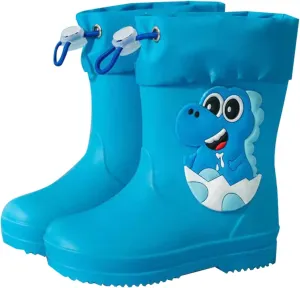 Boys Girls Rain Shoes Children Female Elastic Mouth Children's Rain Boots Textured Soles Non Slip Baby Fashion Booties
