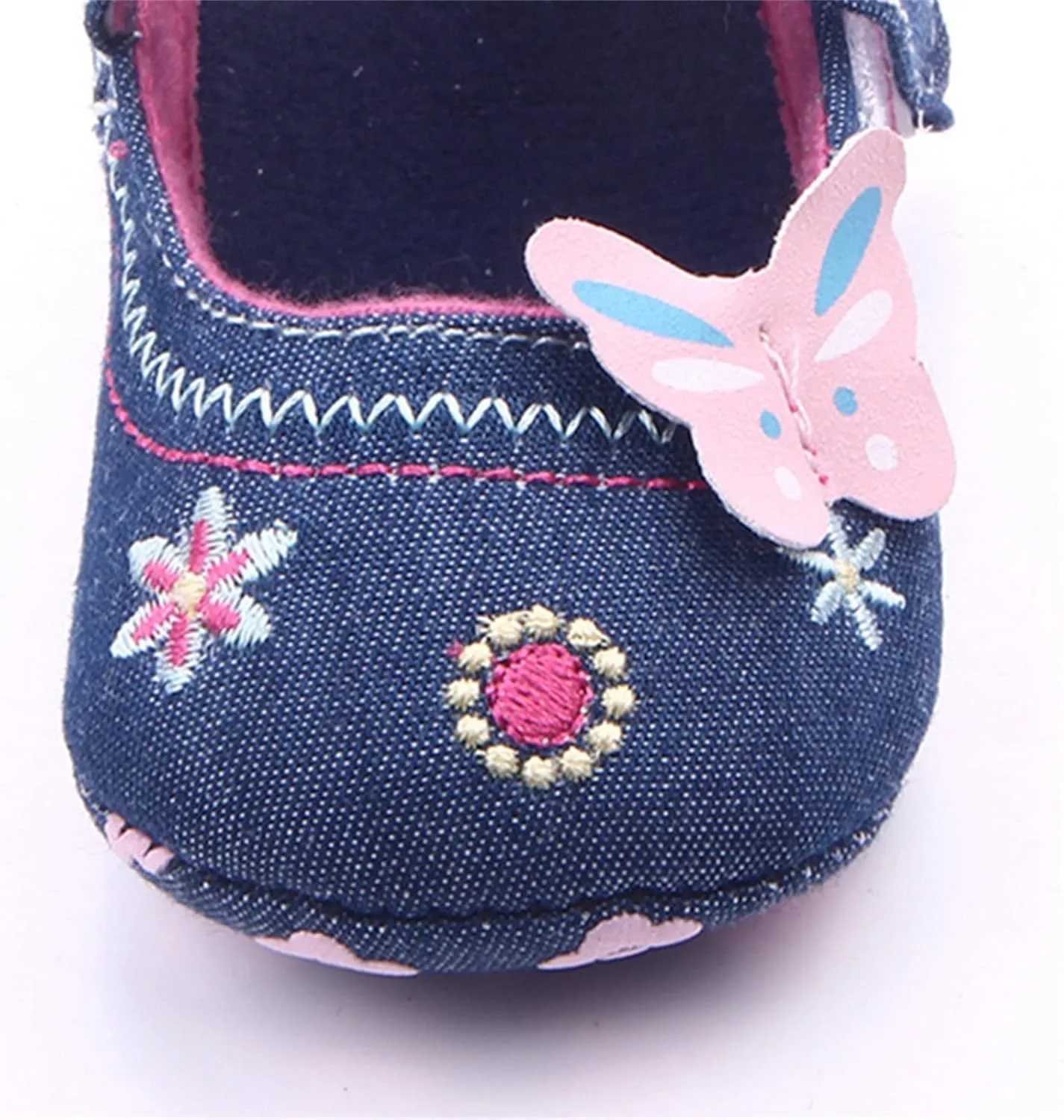 Boys Shoes Infant Girls Sneakers Baby Newborn Cute Bow Embroidered Walking Shoes Flat Shoes Denim Models Soccer Cleats