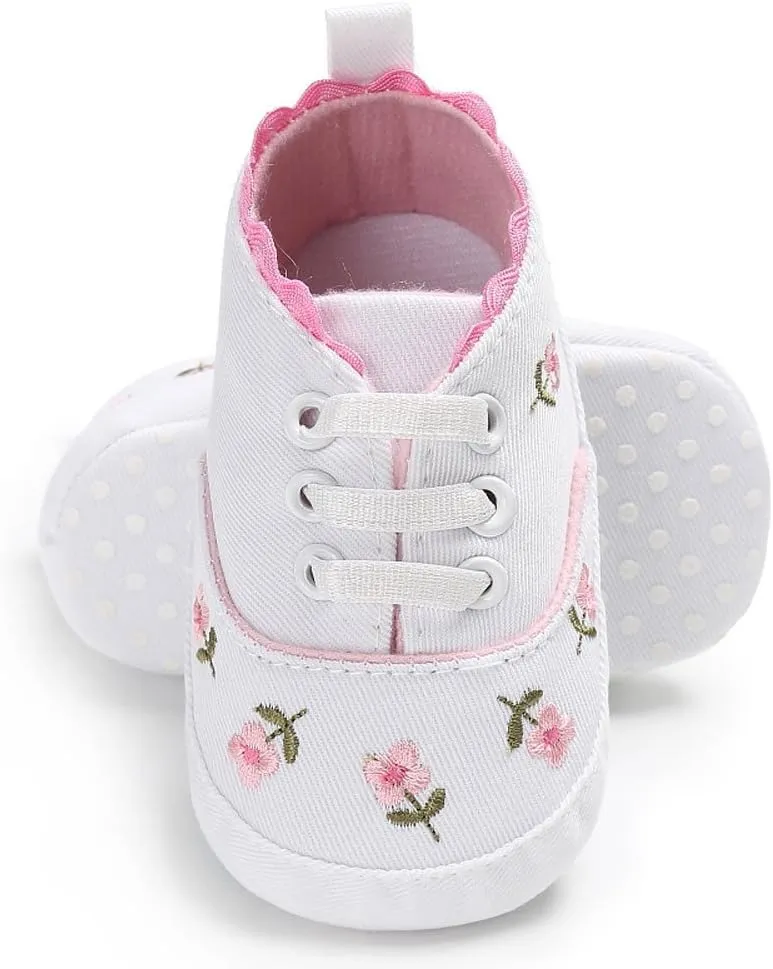 Boys Shoes Infant Shoes Crib Sole Baby Canvas -Slip Soft Floral Girls Baby Shoes Infant Girl Shoes