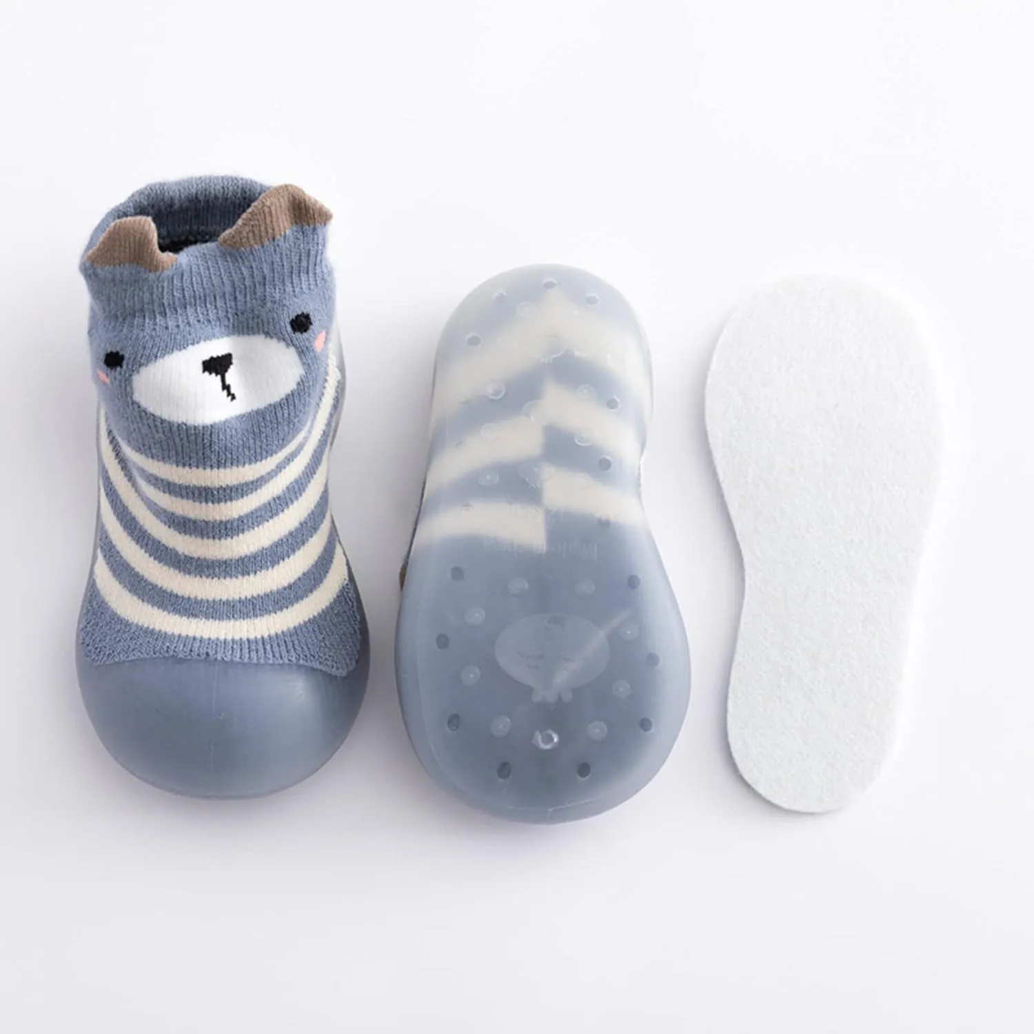 Boys Slippers Size 6 Big Boys Kids Toddler Baby Boys Girls Solid Warm Knit Soft Sole Rubber Shoe Toddler Home Slippers