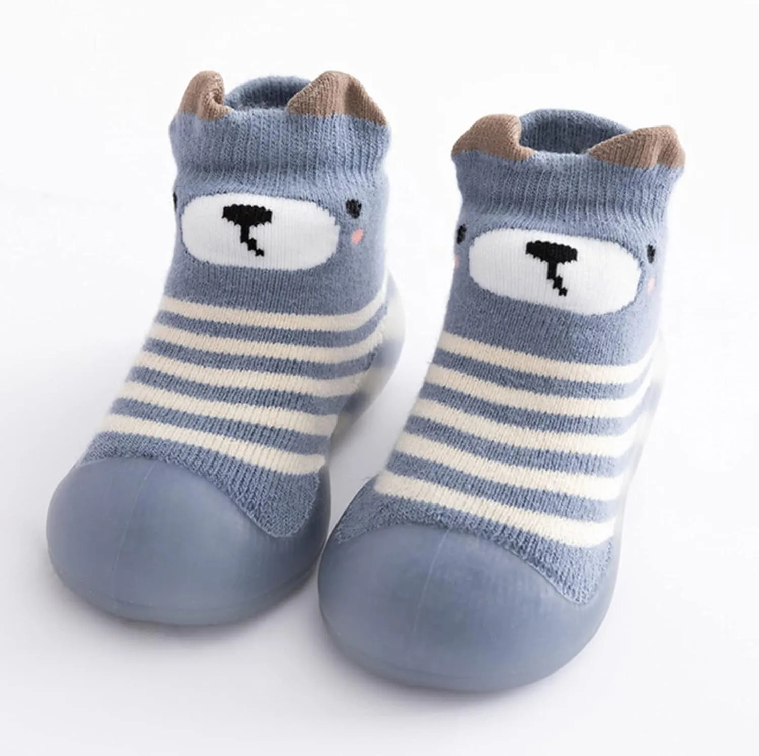 Boys Slippers Size 6 Big Boys Kids Toddler Baby Boys Girls Solid Warm Knit Soft Sole Rubber Shoe Toddler Home Slippers