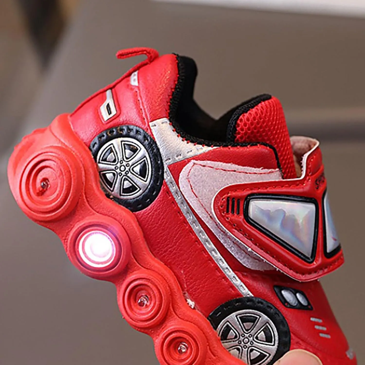 Car Shoes for Boys Light Up Kids Toddler Girls Boys Breathable Flashing Sneakers Cute Cartoon Cars Toddler Shoes