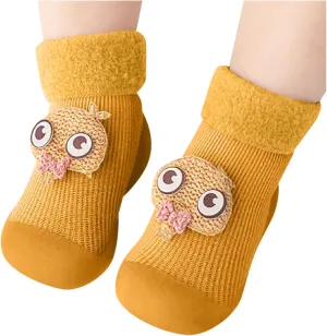 Casual Shoes for Baby Boys Sole Warm Socks Baby Kids Slipper Shoes Knit Soft Solid Toddler Girls Stocking Shoes