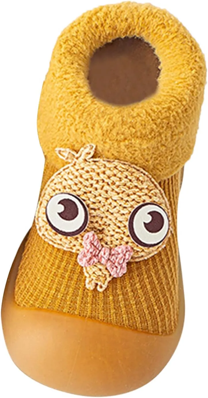Casual Shoes for Baby Boys Sole Warm Socks Baby Kids Slipper Shoes Knit Soft Solid Toddler Girls Stocking Shoes