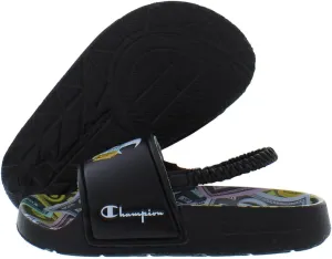 Champion Ipo Monopoly Stacks Slide Infant/Toddler Shoes Size 5, Color: Black/Multi Colored
