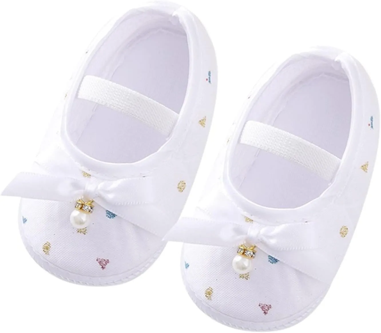 Child Princess Sole Set Cute Shoes Shoes Pearl Headband Little Soft Toddler Bow Kids Sneakers Toddler Boys