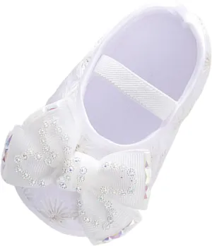 Children First Walking Sneakers Baby Shoes Fashion Soft Sole Toddler Shoes Pearl Dress Flower Princess Shoes