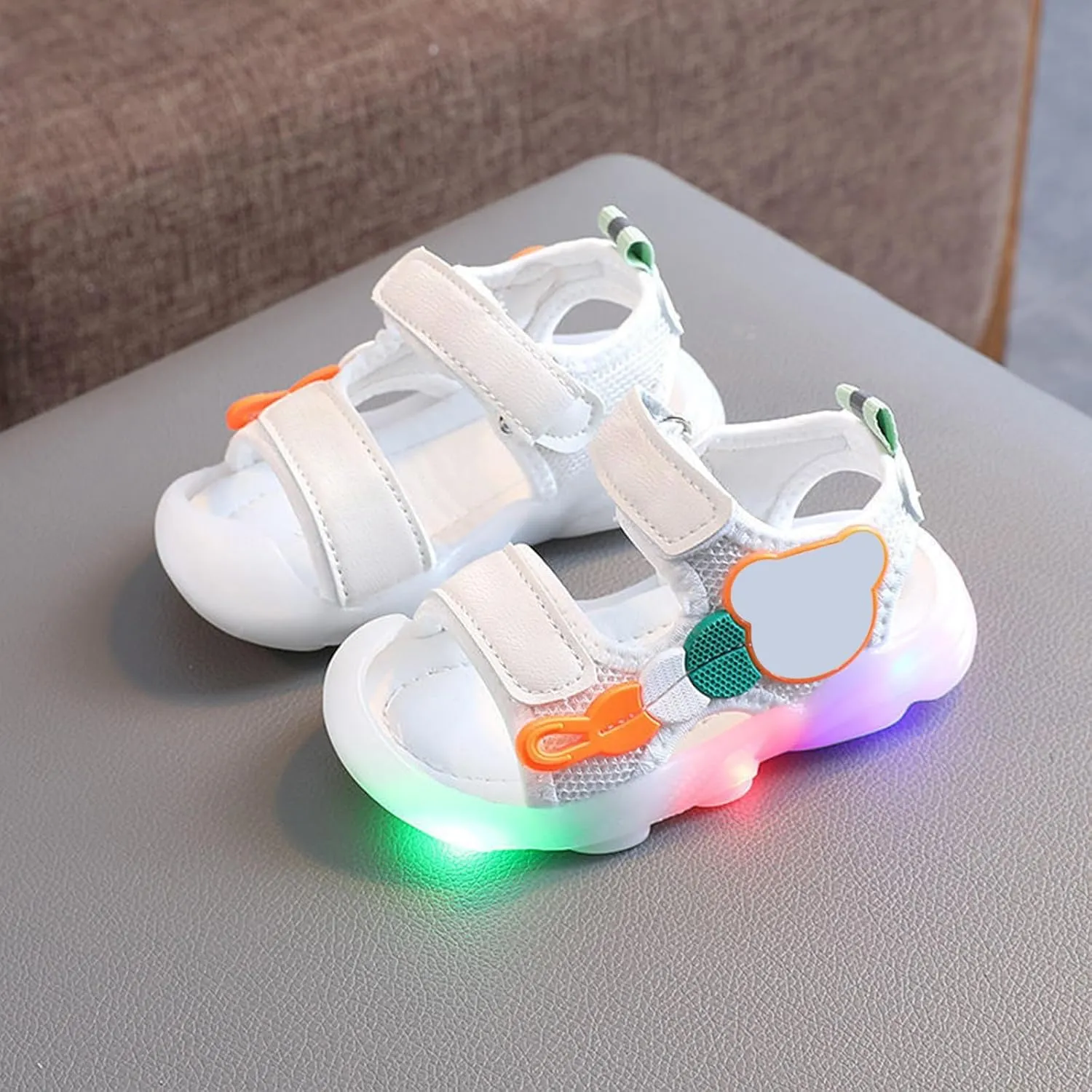 Children Light Up Shoes Open Toe Lightweight Soft Sole Water Shoes Cute Toddler Girl Christmas Birthday Children Shoes