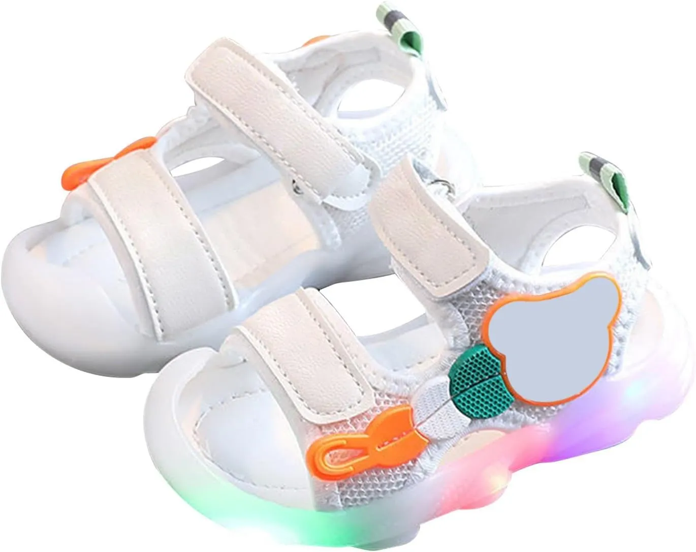 Children Light Up Shoes Open Toe Lightweight Soft Sole Water Shoes Cute Toddler Girl Christmas Birthday Children Shoes
