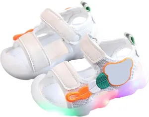 Children Light Up Shoes Open Toe Lightweight Soft Sole Water Shoes Cute Toddler Girl Christmas Birthday Children Shoes