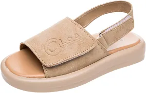 Children Sandals Shoes Soft Sole Non Slip Baby Boys Beach Shoes Girls Fashion Beach Sandals 12 18months Slippers (Khaki, 8-9 Years Little Child)