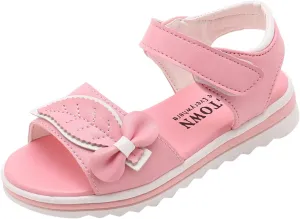 Children Shoes Fashion Flower Thick Sole Sandals Soft Sole Comfortable Princess Sandals Baby Girl Shoes 3-6 Months (Pink, 9-9.5 Years Big Kids)