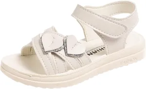 Children Shoes Fashion Love Decorative Thick Sole Sandals Soft Sole Comfortable Princess Sandals Toddler 10 Shoes Girls