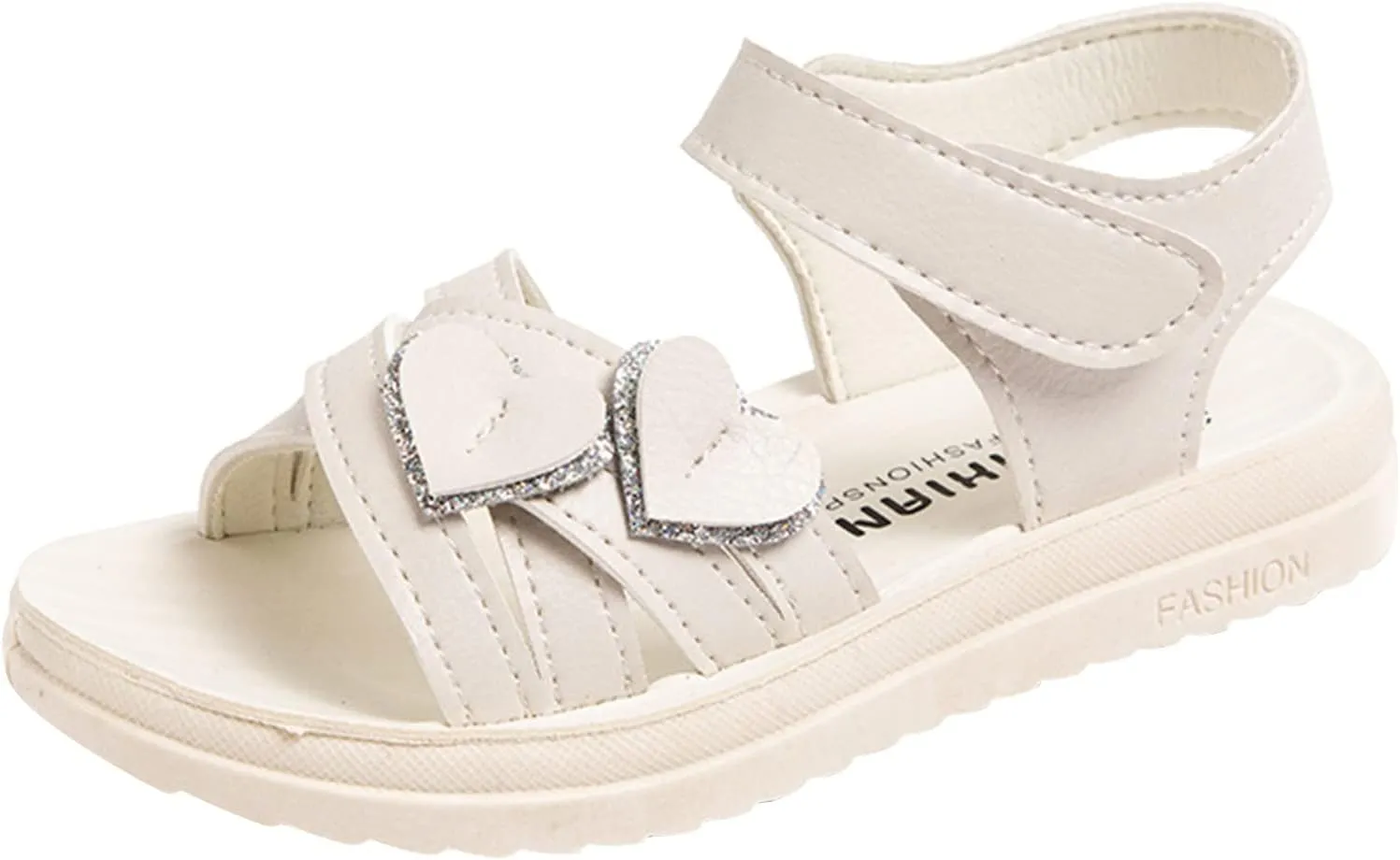 Children Shoes Fashion Love Decorative Thick Sole Sandals Soft Sole Comfortable Princess Sandals Toddler 10 Shoes Girls