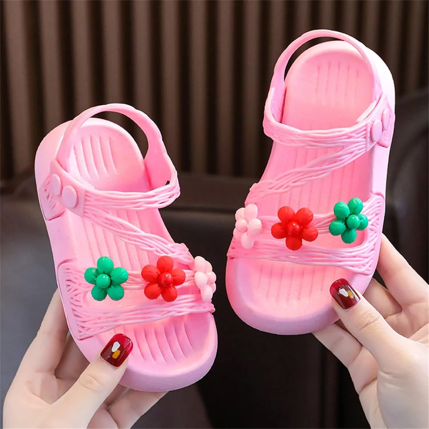 Children Shoes Summer Soft Sole Soft Comfortable Fashion Princess Shoes Large Medium And Small Baby Girl Flat Sandals