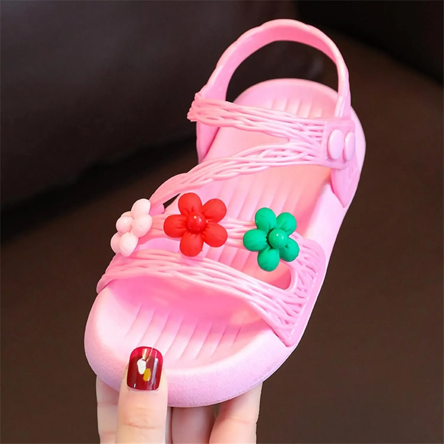 Children Shoes Summer Soft Sole Soft Comfortable Fashion Princess Shoes Large Medium And Small Baby Girl Flat Sandals