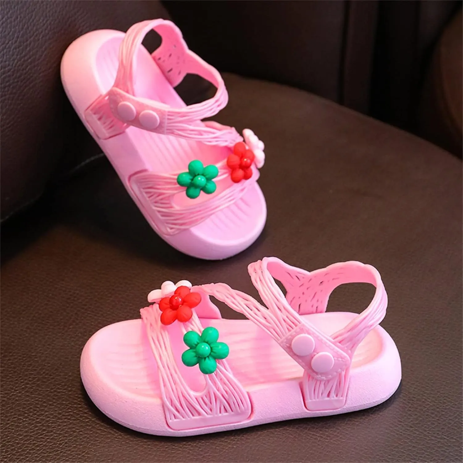 Children Shoes Summer Soft Sole Soft Comfortable Fashion Princess Shoes Large Medium And Small Baby Girl Flat Sandals