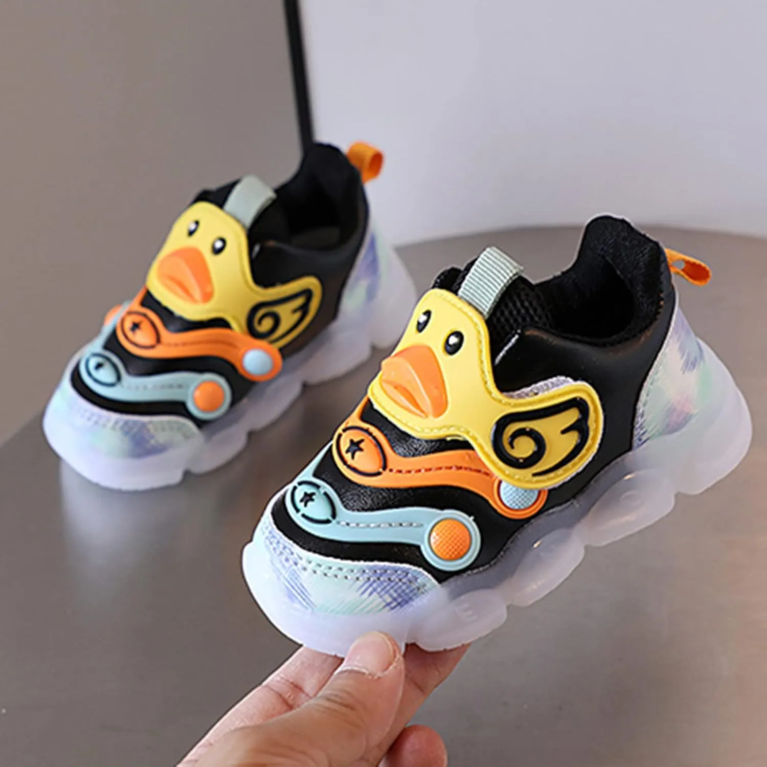 Children Sports Shoes Light Shoes Small White Shoes Light Board Shoes Non Slip Soft Glitter Shoes for Little